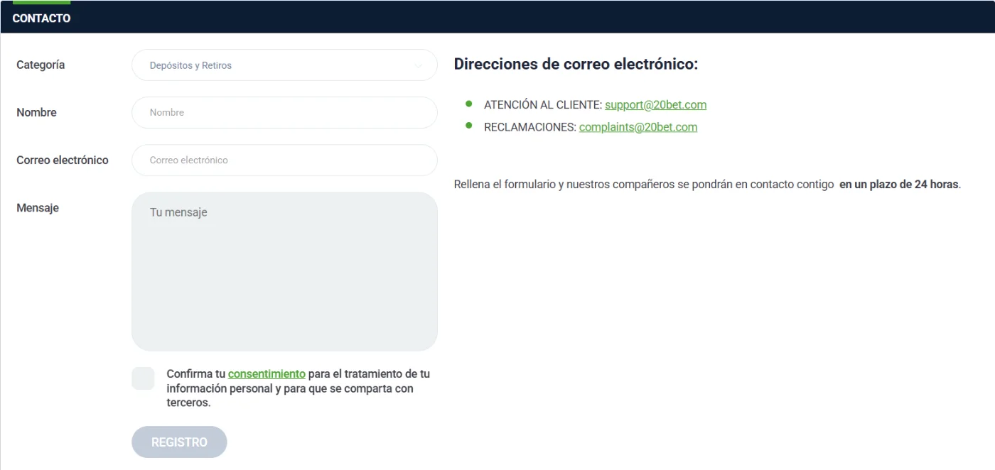 20Bet Casino Atención al Cliente 20Bet Casino Atención al Cliente